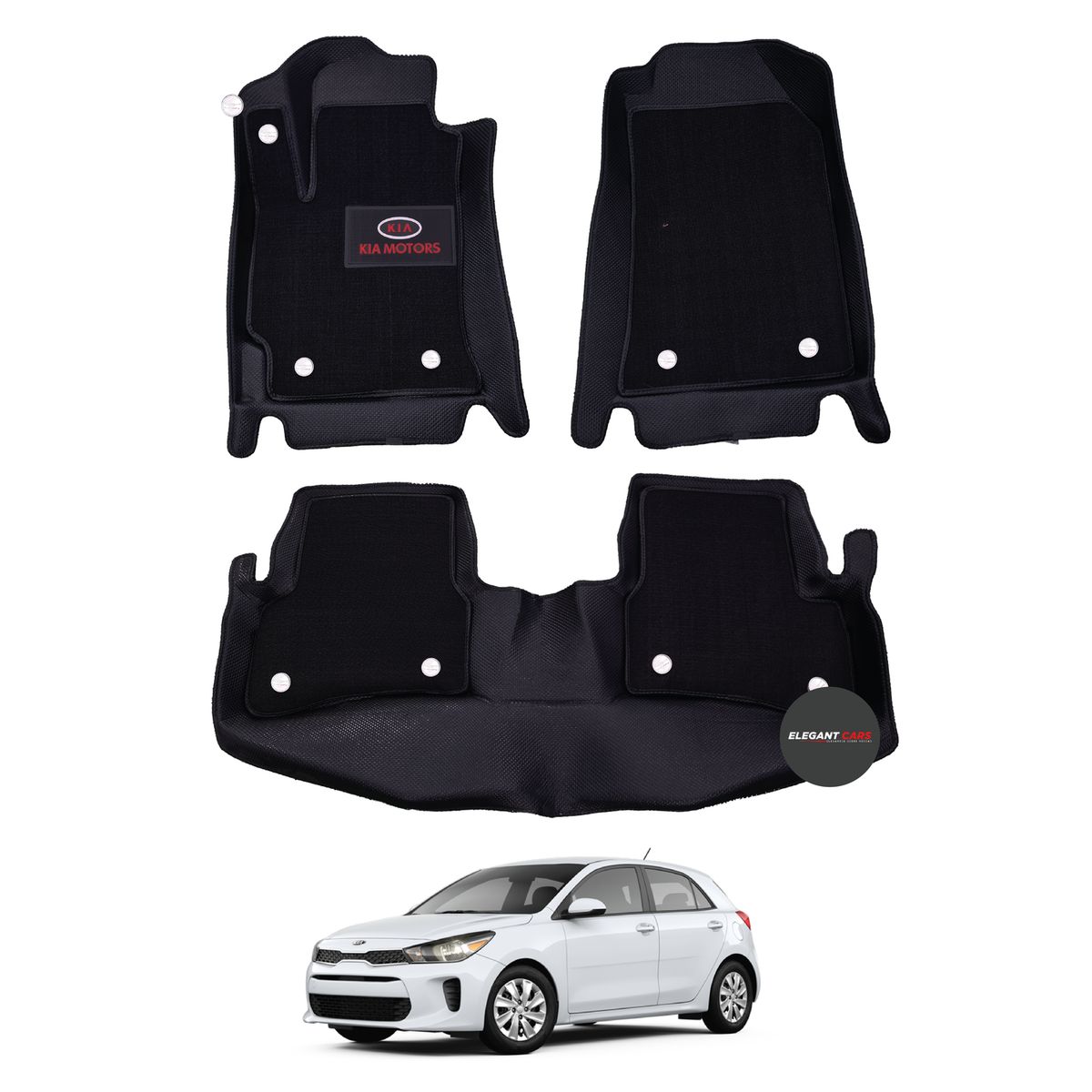 JET - Piso Bandeja Con Alfombra Protectora5D Pro KIA RIO 2018-2021