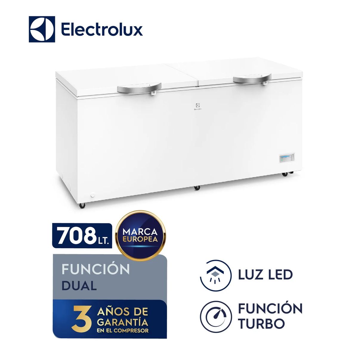 ELECTROLUX - Congeladora Horizontal Electrolux Frost 708L EFC70W2HTW - Blanca