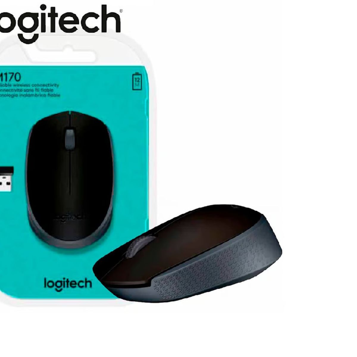 LOGITECH - Mouse Inalambrico Logitech M170 Ambidiestro - negro