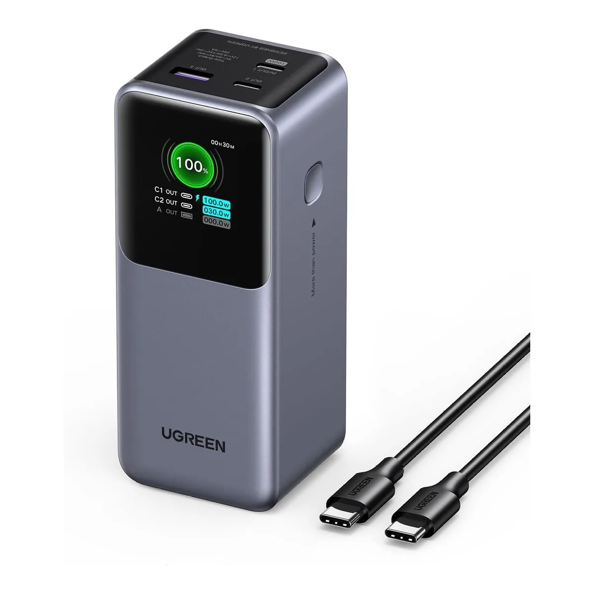 UGREEN - Ugreen Power Bank Nexode 20000 mAh 130W Portátil PD QC PB721 - 35524