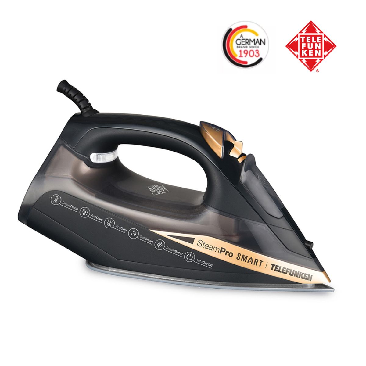 TELEFUNKEN - PLANCHA A VAPOR STEAMPRO-SMART Negro 220V