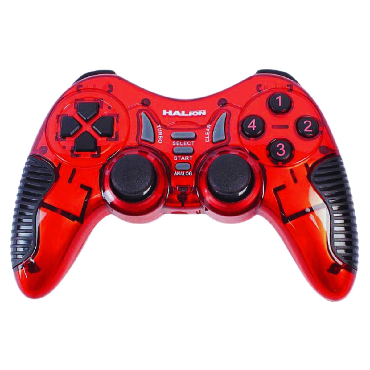 HALION - MANDO GAMEPAD JOYSTICK HALION HA-8011 RED TRANSPARENT