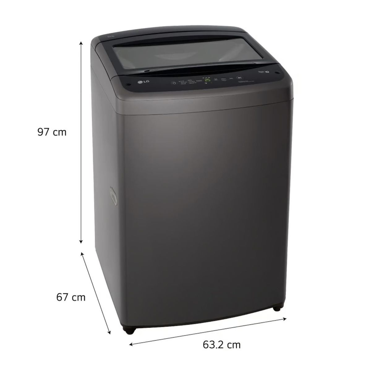 LG - Lavadora LG WT19BVTB 19 Kg TurboDrum Carga Superior - Negro