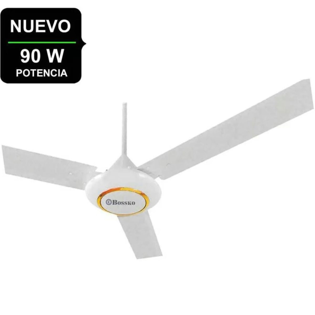 BOSSKO - Ventilador de Techo BOSSKO BK-8230VTE 90 Watts Blanco 56 Pulgadas