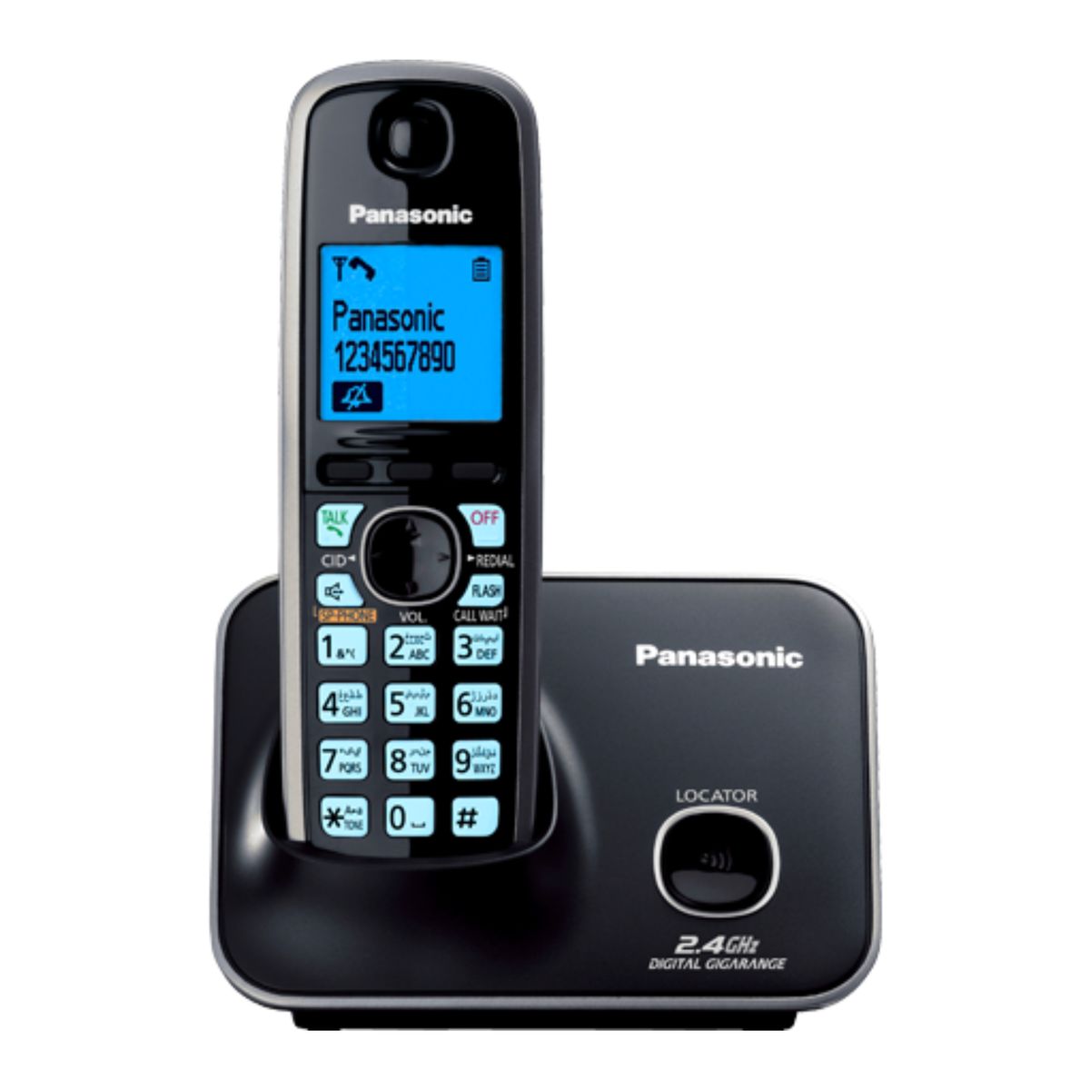 PANASONIC - TELÉFONO PANASONIC FIJO INALAMBRICO NEGRO KX-TG3711LCB