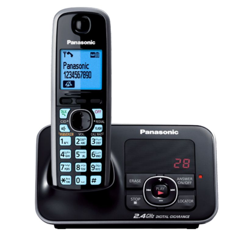 PANASONIC - TELÉFONO PANASONIC FIJO INALAMBRICO NEGRO KX-TG3721LCB