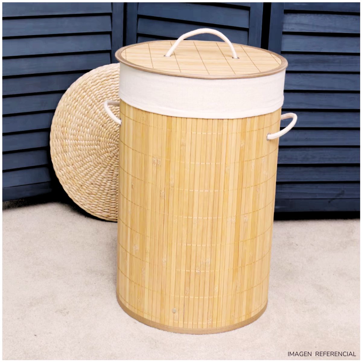 INSPIRA MARKET - Cesta de ropa Tacho de ropa Multiusos Bambu