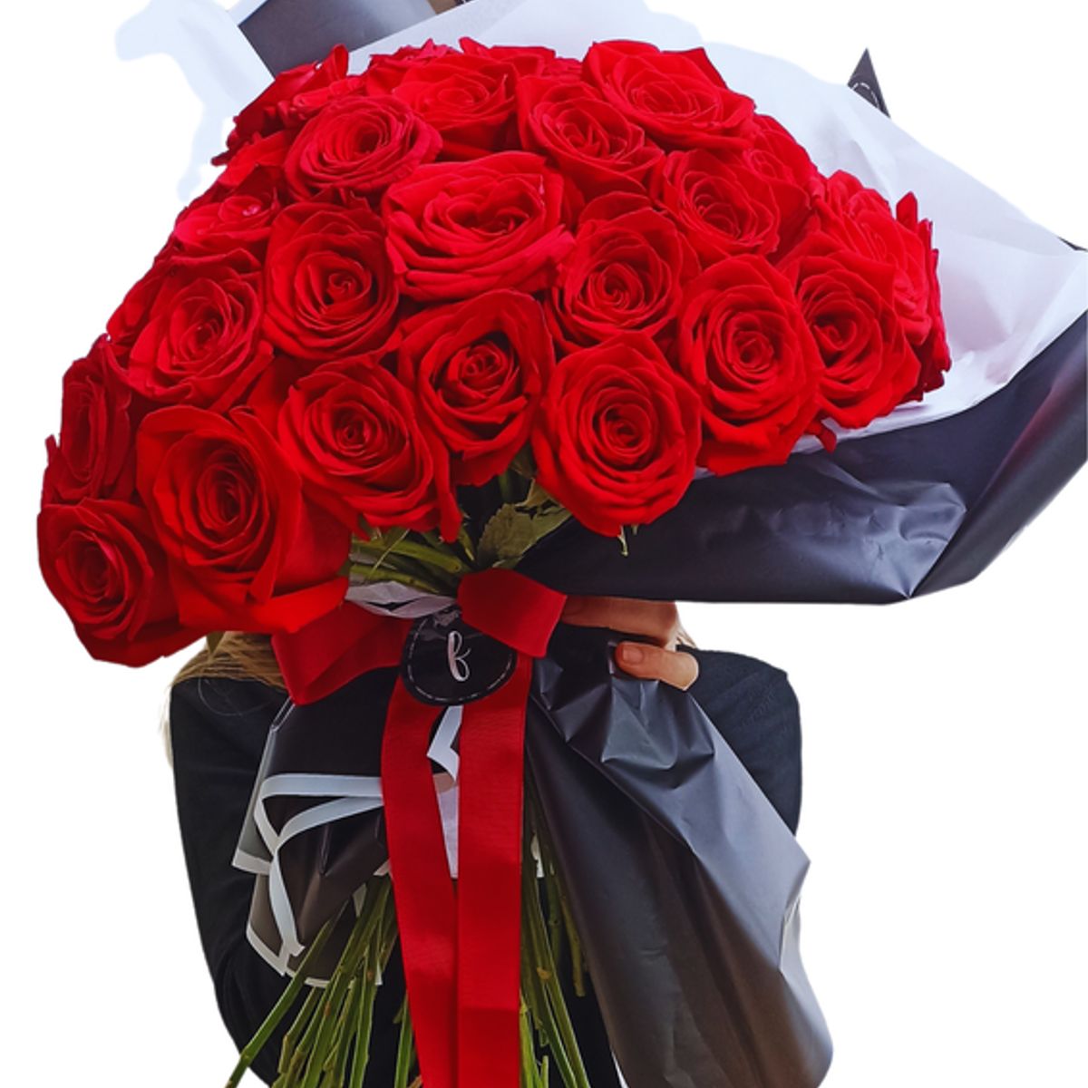 FLORISTERI - Ramo buchón x 50 Rosas rojas naturales premium