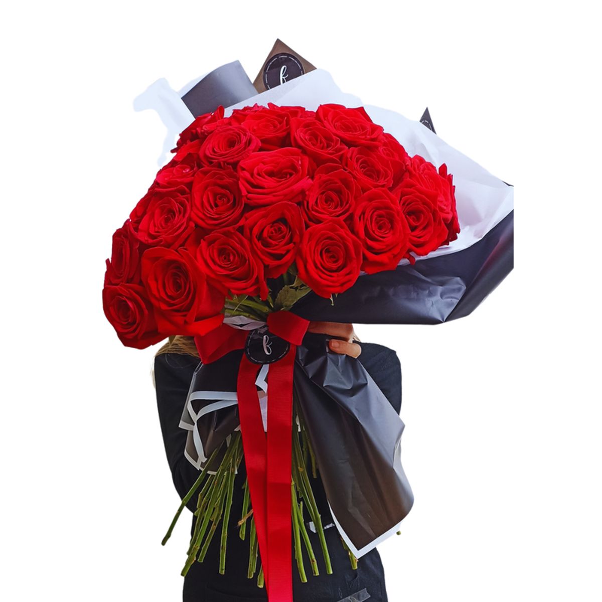 FLORISTERI - Ramo buchón x 50 Rosas rojas naturales premium