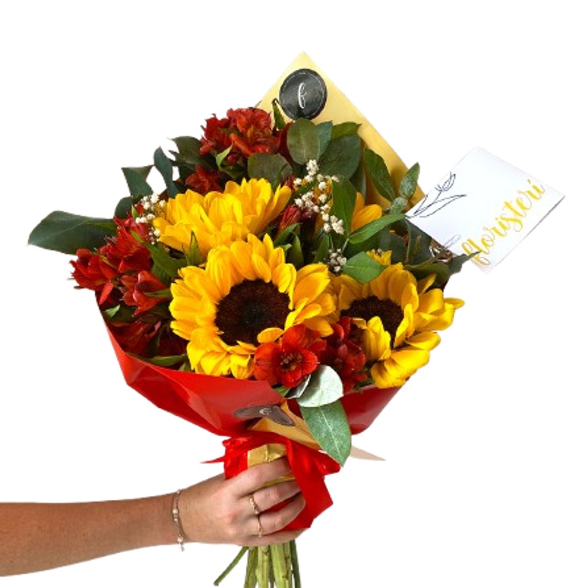 FLORISTERI - Girasoles de vivero x4 con astromelias