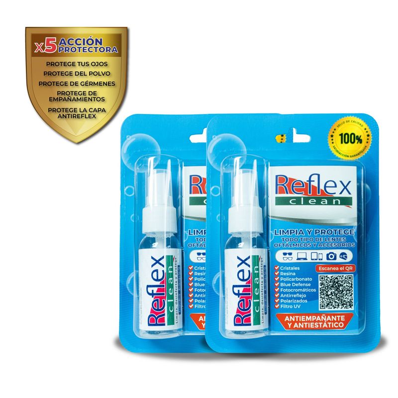 GENERICO - Duopack Limpiador y Protector para Lentes Oftálmicos