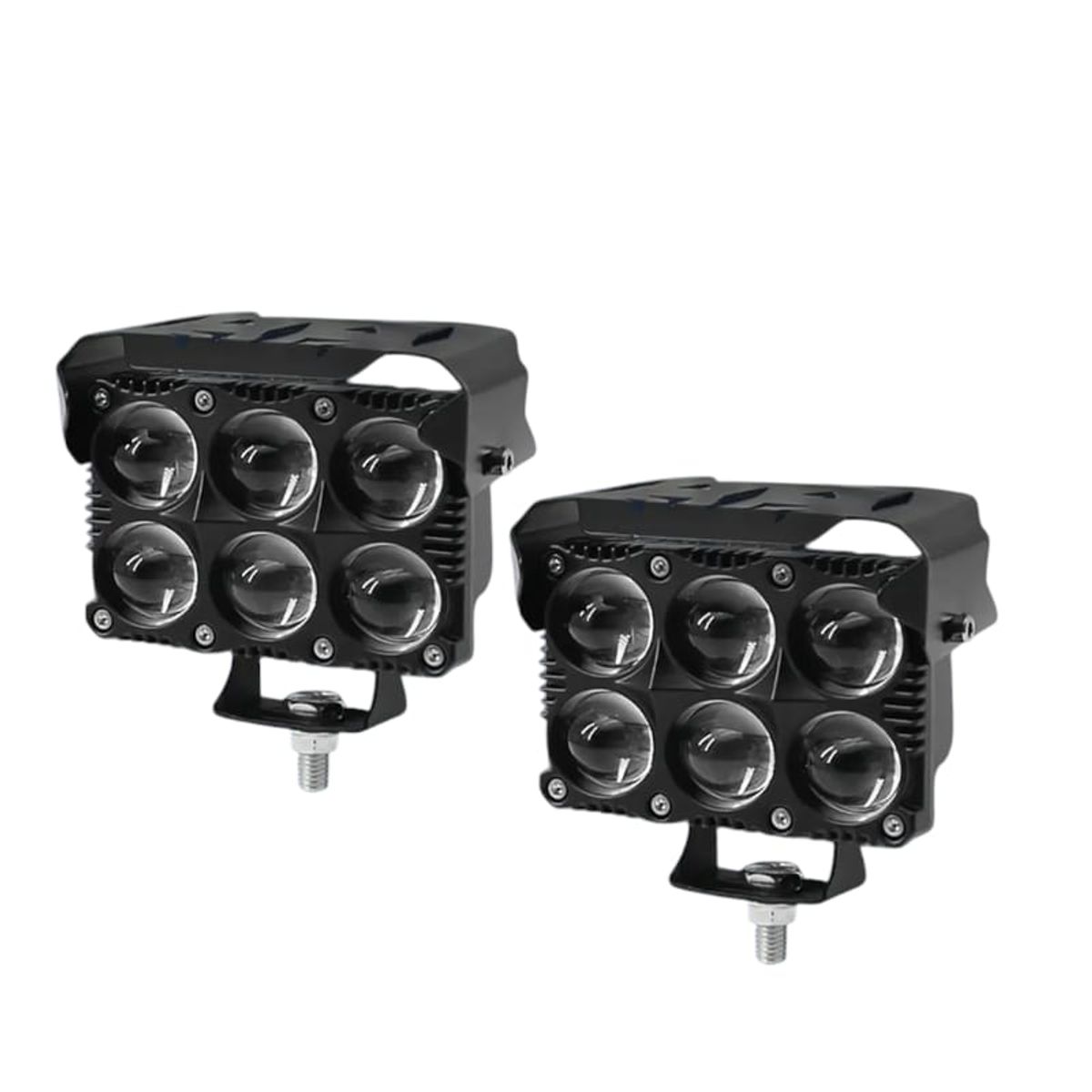 GENERICO - PAR FARO LED CUBO DUAL AMARILLO Y AMBAR