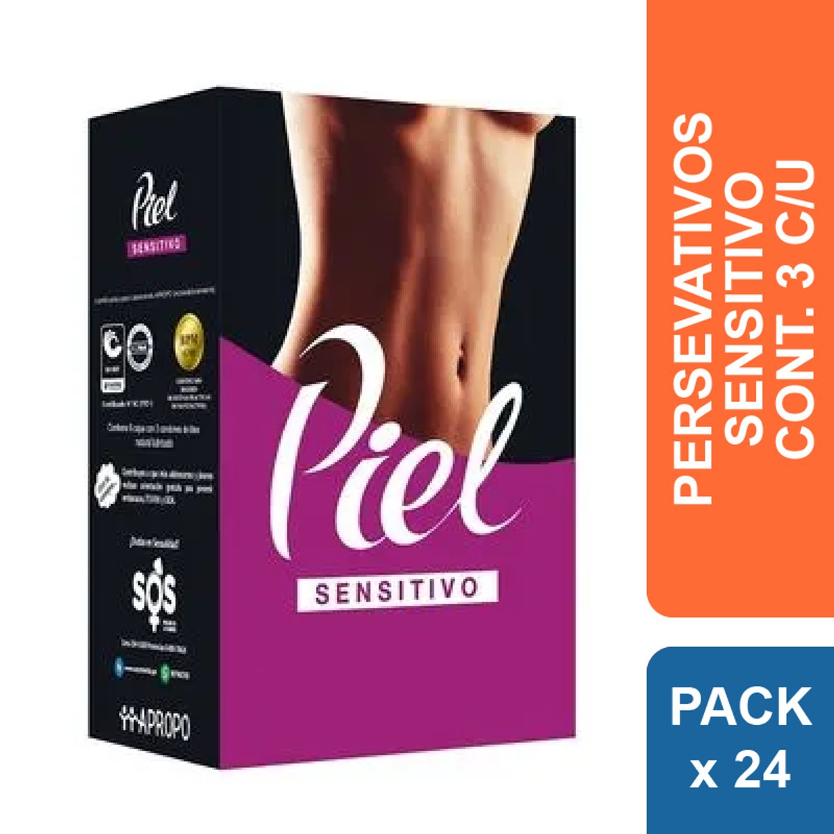 PIEL - Preservativos Piel Sensitivo x 24 und.