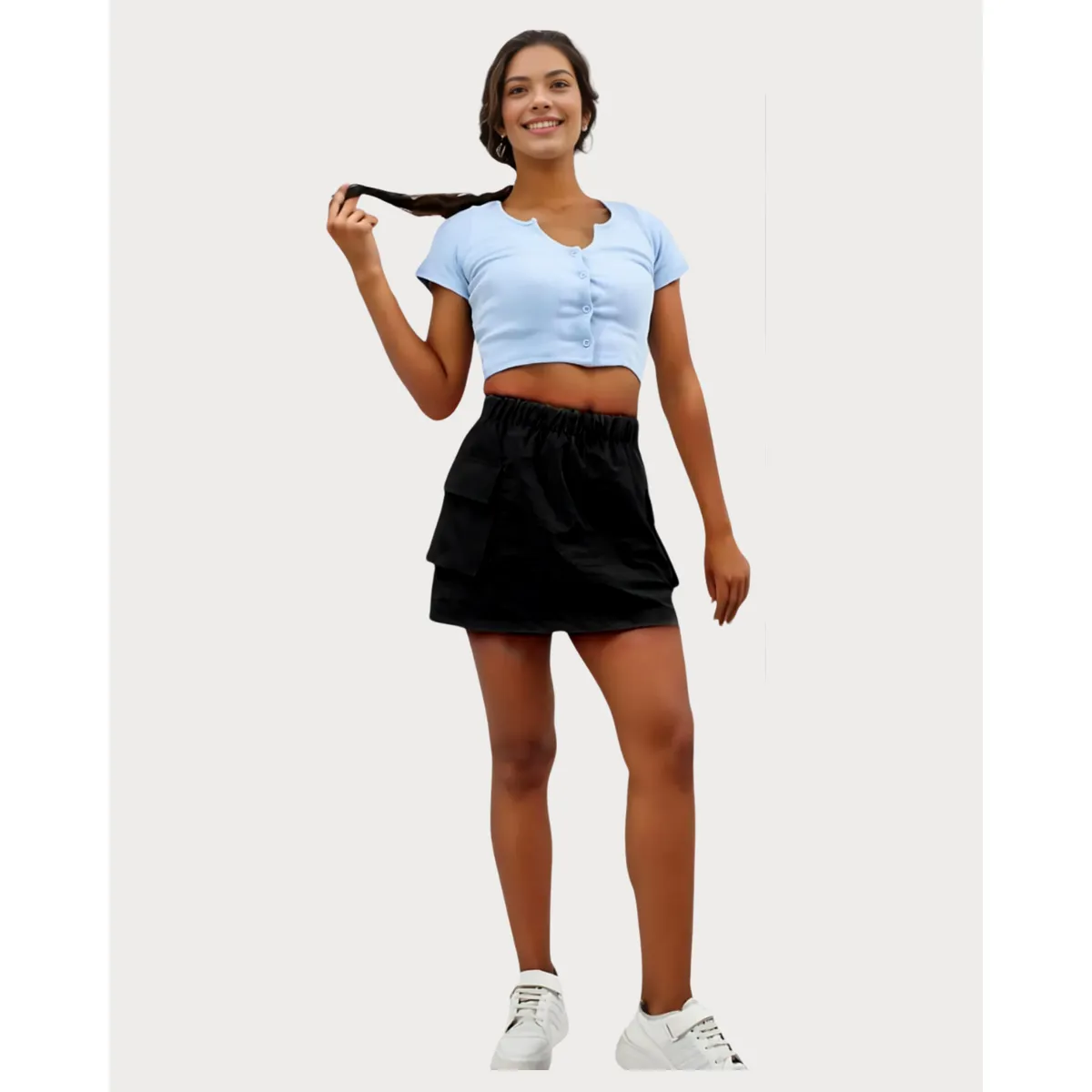 ENKI - Short Falda Lusté Skirt Mujer Diseño Moderno y Cómodo