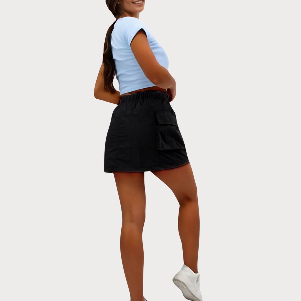 ENKI - Short Falda Lusté Skirt Mujer Diseño Moderno y Cómodo