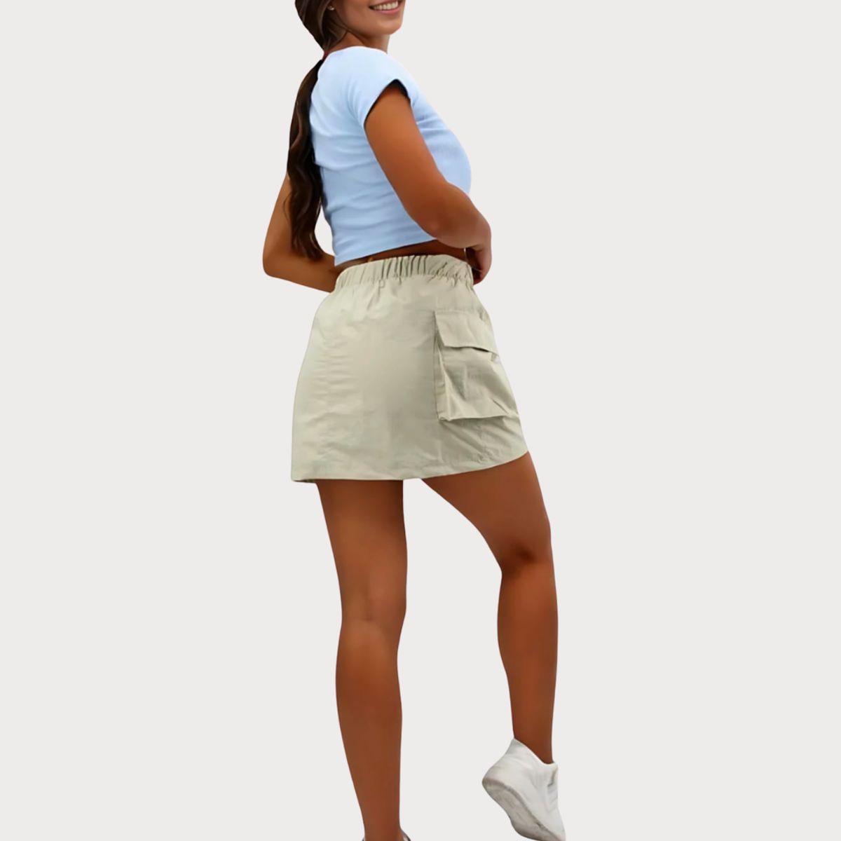 ENKI - Short Falda Lusté Skirt Mujer Diseño Moderno y Cómodo