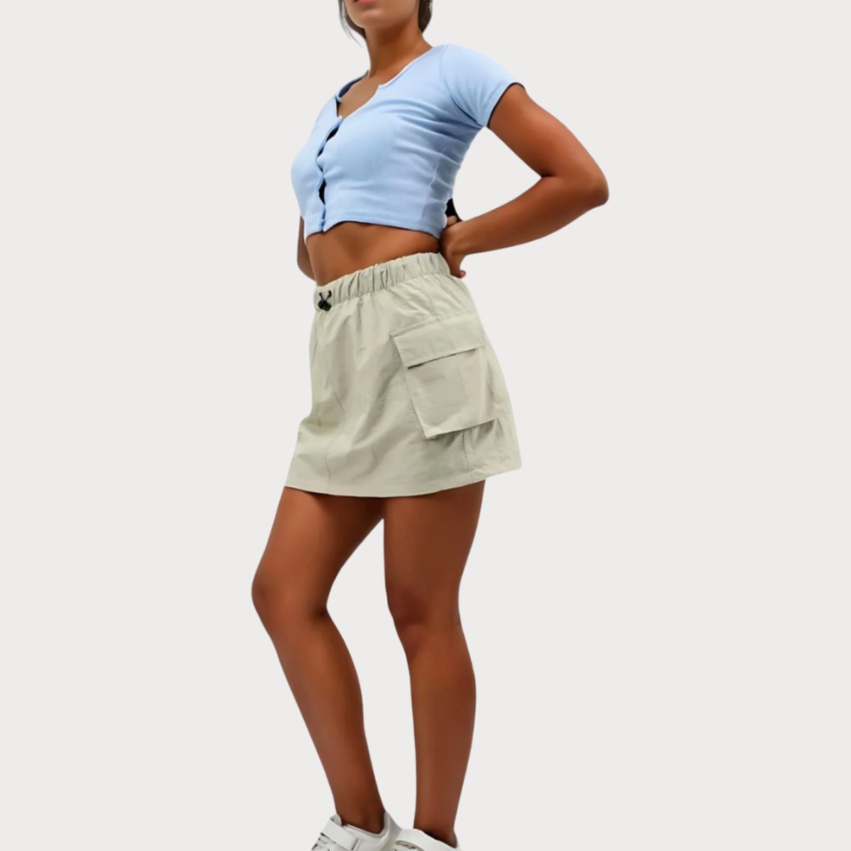 ENKI - Short Falda Lusté Skirt Mujer Diseño Moderno y Cómodo