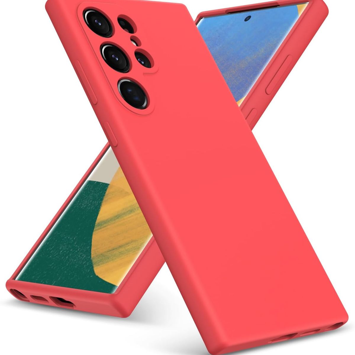 GENERICO - Case Silicona para Samsung S25 Ultra - Rojo