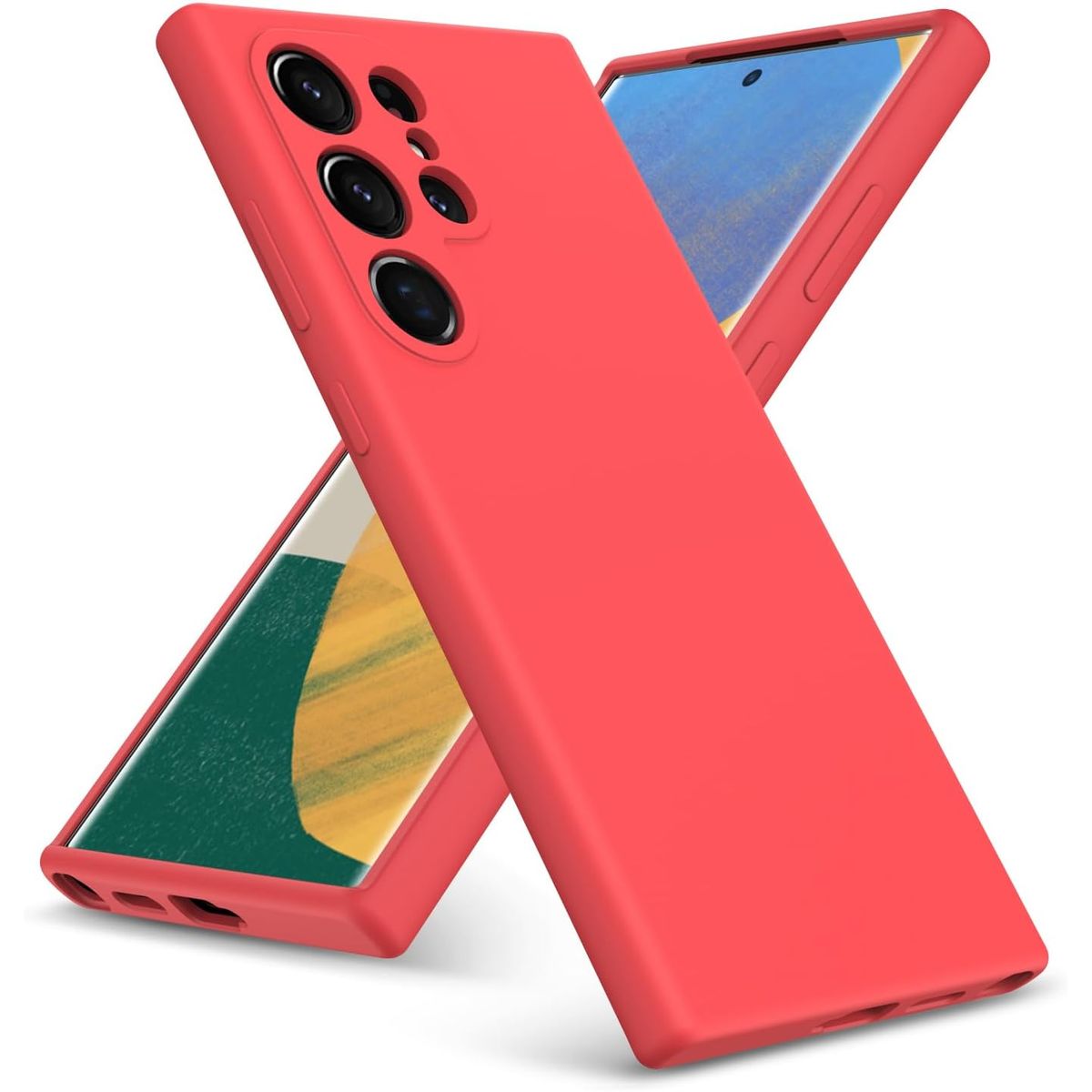 GENERICO - Case Silicona para Samsung S25 Ultra - Rojo