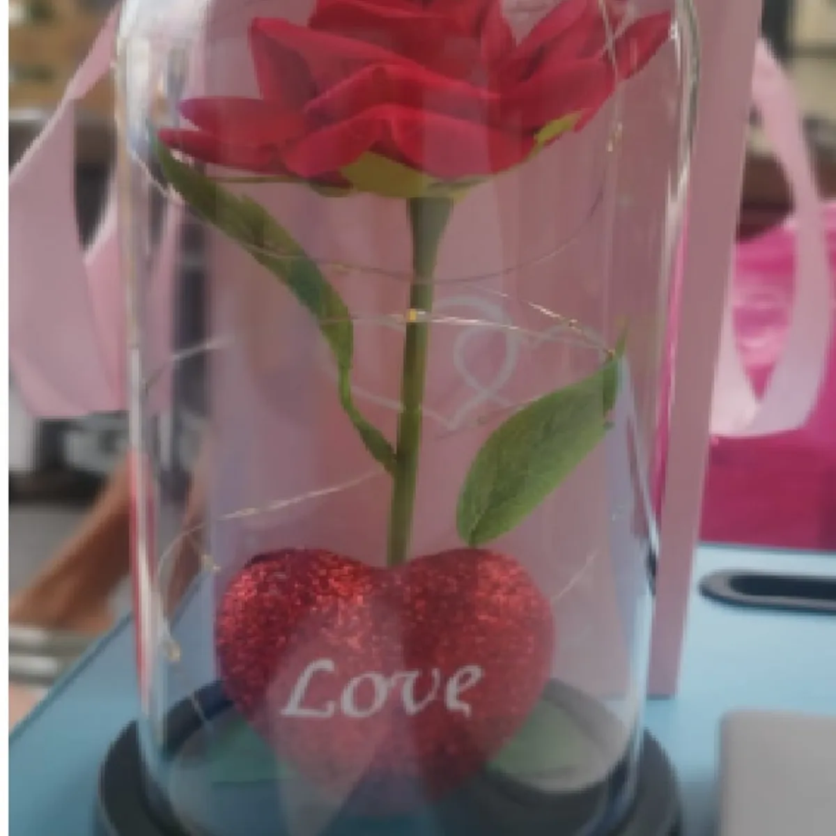 GENERICO - SAN VALENTIN ROSA  ENCAPSULADA