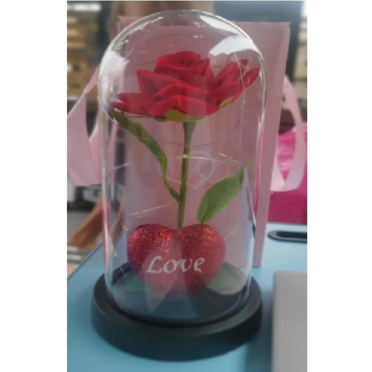 GENERICO - SAN VALENTIN ROSA  ENCAPSULADA