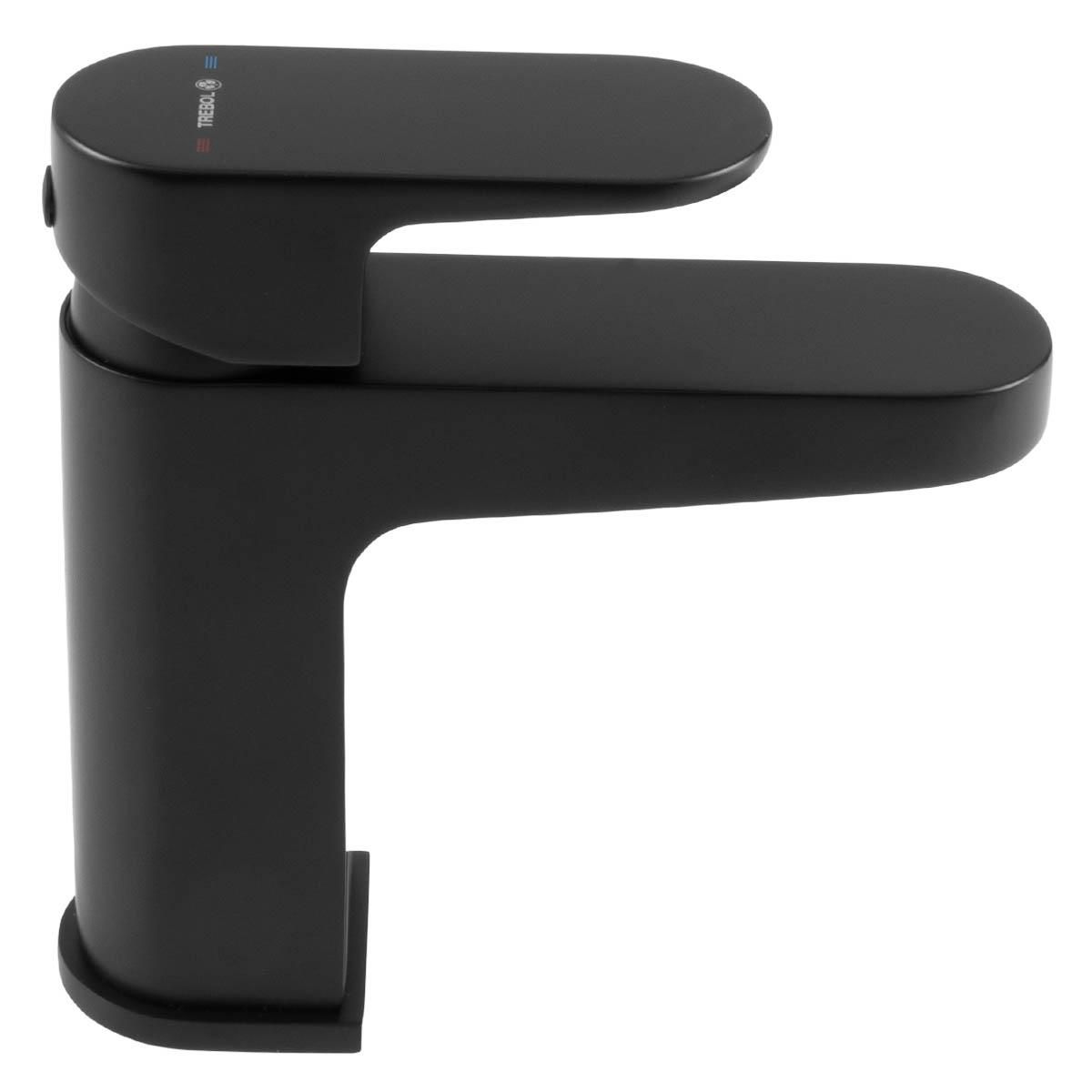 TREBOL - Monomando para Lavatorio en Bronce Cromado Negro