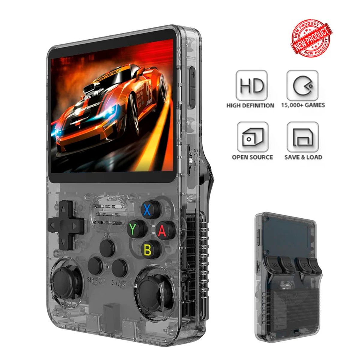 GENERICO - Consola de videojuegos R36S 128GB 41000 juegos Negro