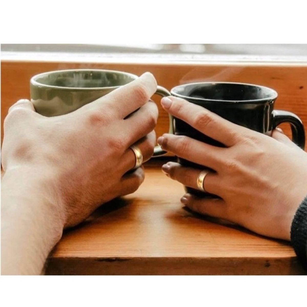 GENIEKA - Anillos de Matrimonio Forever Love Bañado18K San Valentín Genieka