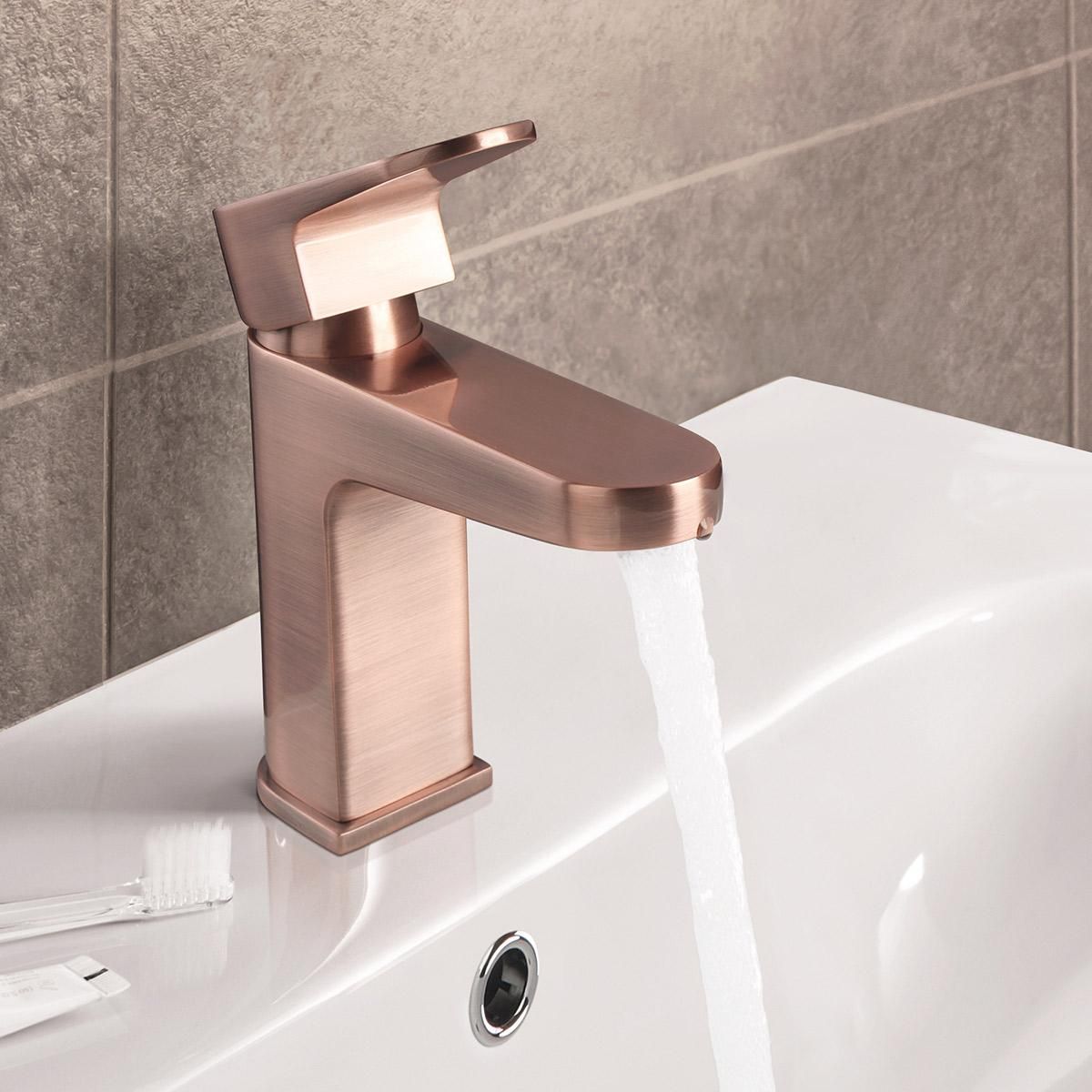 TREBOL - Monomando para Lavatorio en Bronce Cromado Palo Rosa