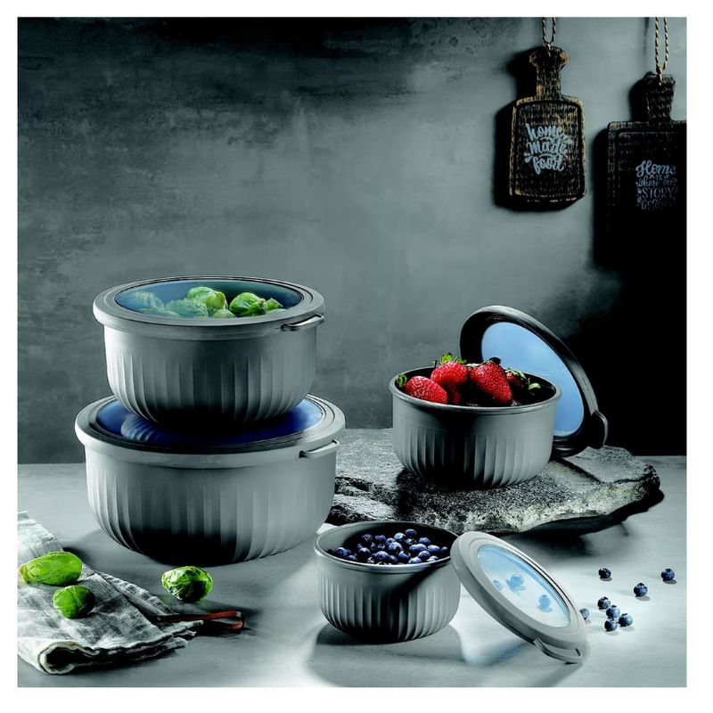 VIP AHMET - Contenedor hermético plomo  4 piezas 3L+2L+1L+ 0.50L