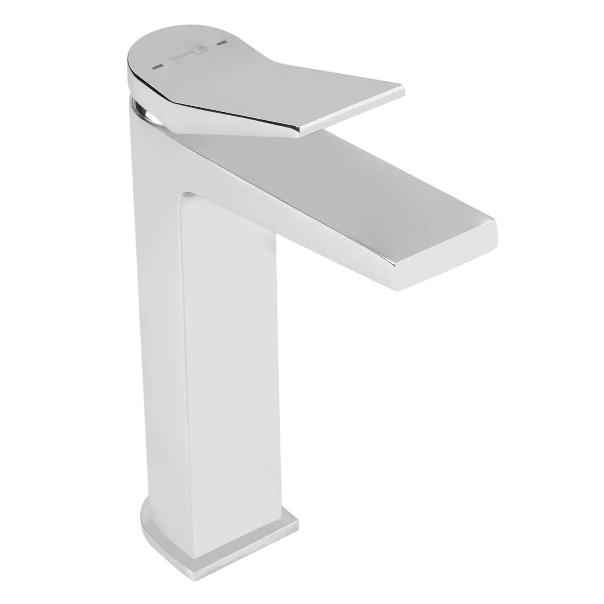 TREBOL - Monomando para Lavatorio en Bronce Cromado Plateado