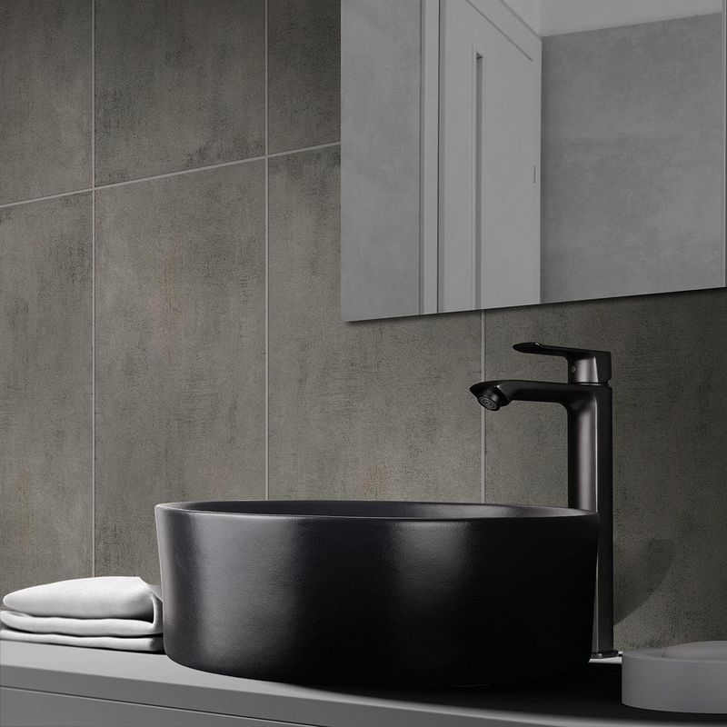 TREBOL - Monomando para Lavatorio en Bronce Cromado Negro Mate