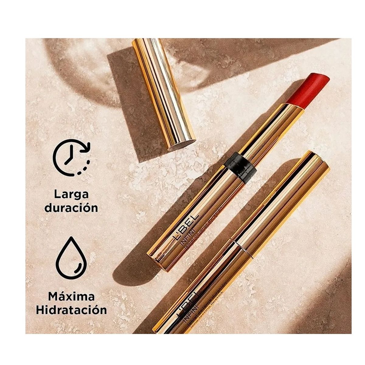 LBEL - Infini Lápiz Labial16Hrs Hidratante Mate c Ácido Hialurónico