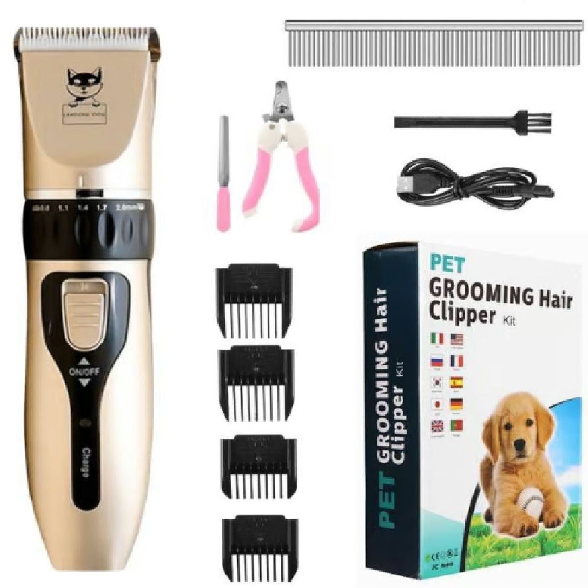 GENERICO - Cortadora Pelo Mascota Kit Inalambrico Silenciosa