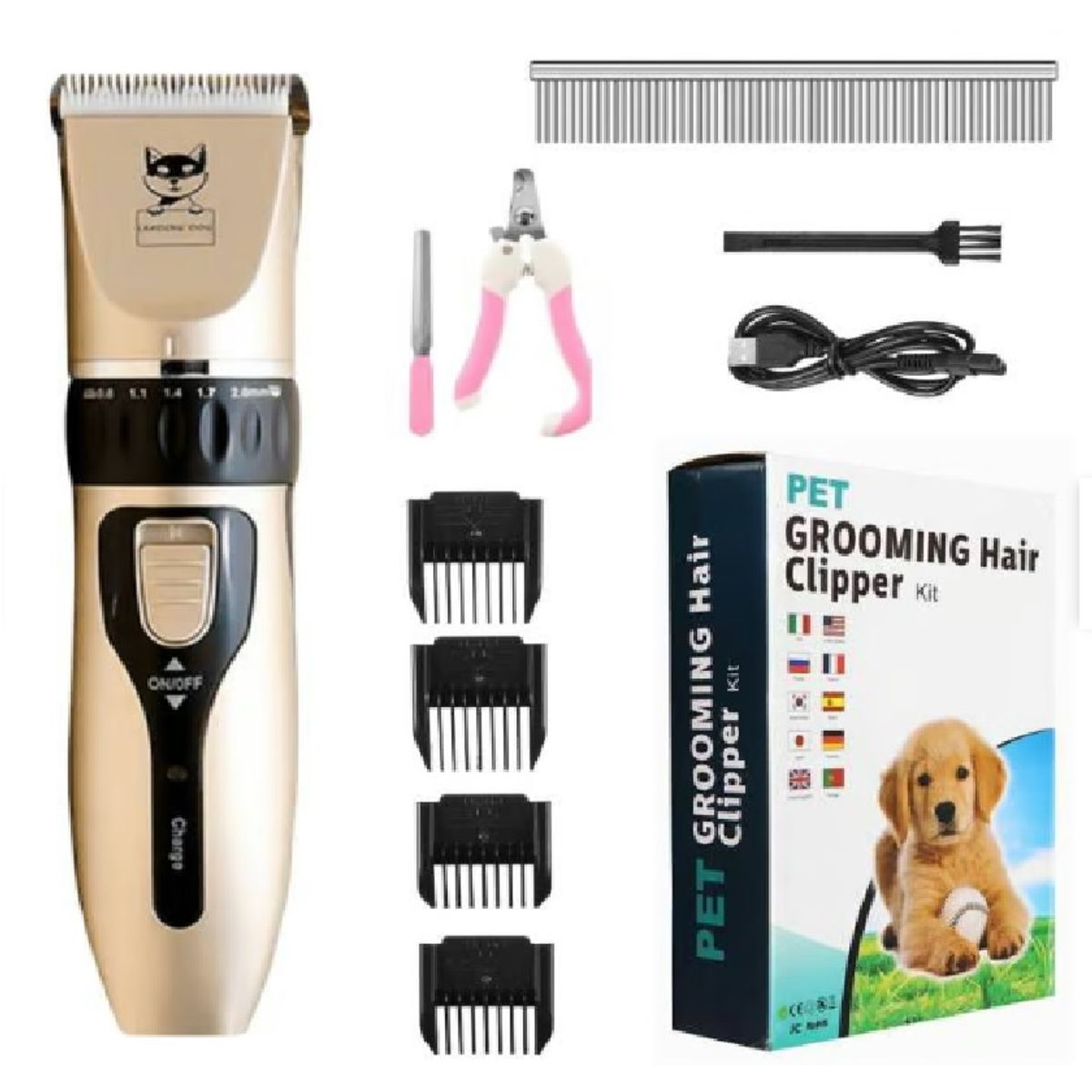 GENERICO - Cortadora Pelo Mascota Kit Inalambrico Silenciosa