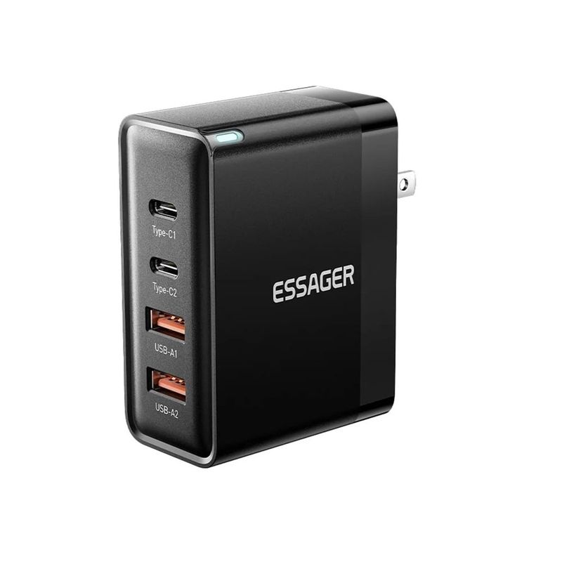 ESSAGER - Cargador Essager 100W GaN USB tipoC QC carga rápida 4,0 IOS Android US