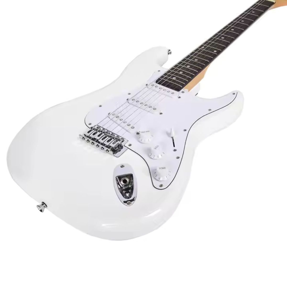 SOUND STAR - GUITARRA ELECTRICA Model STRATO BLANCO - AFINADOR