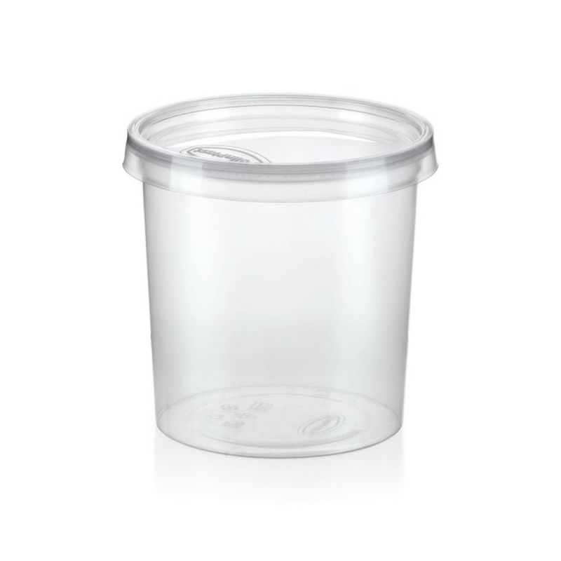 POLINPLAST - Taper Lite Round Soup 1000 1L Transparente con Tapa