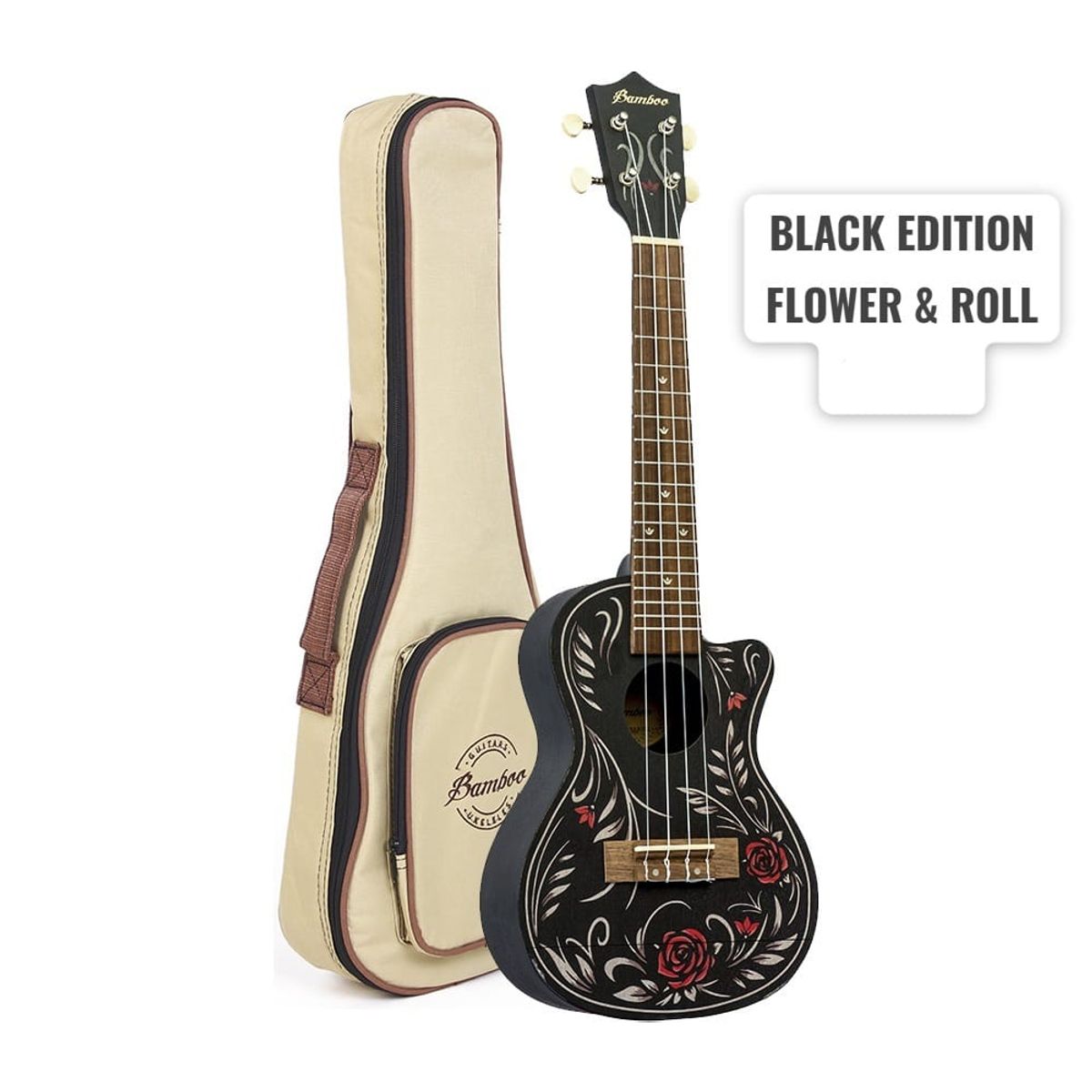BAMBOO - Ukelele Concierto BAMBOO BU-23FLOWER&ROLL