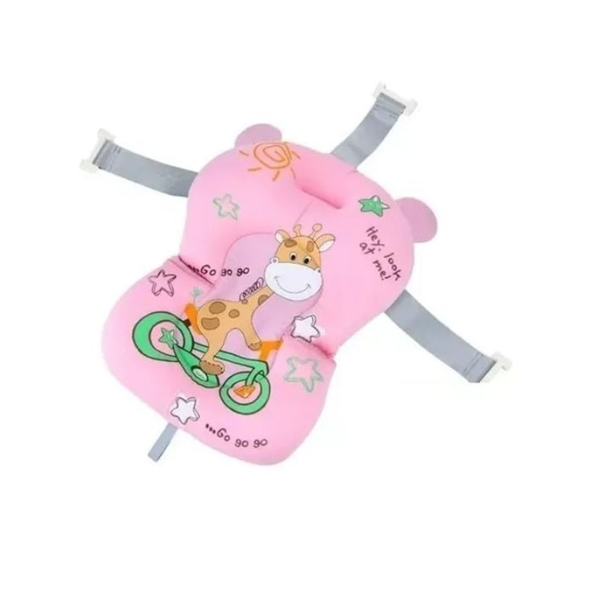GENERICO - Cojín de Baño Antideslizante Jirafa Rosado de Bebés