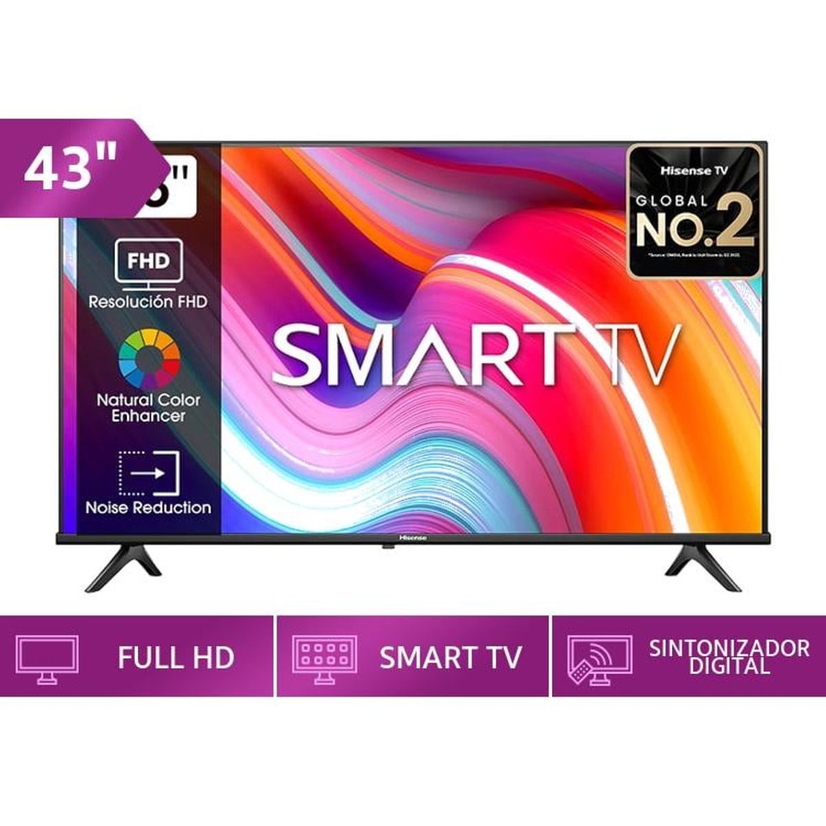 HISENSE - TV Hisense LED 43 FHD Smart TV 43A4K