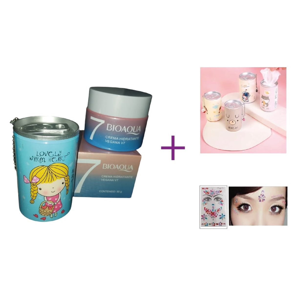 BIOAQUA - San valentín crema v7 toallitas desmaquillantes y regalos