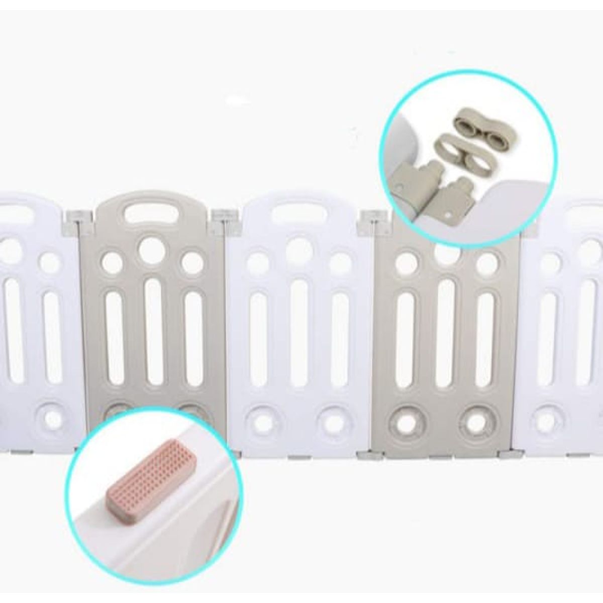 GENERICO - Corral Bebé Plegable Gris 18 Piezas