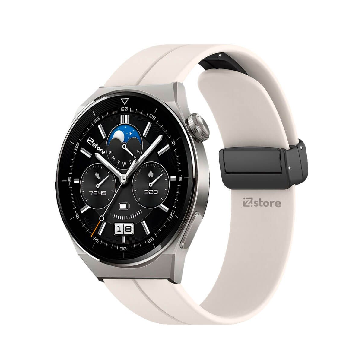 GENERICO - Correa Para Huawei Watch GT3 Pro Broche Magnético 46mm Crema