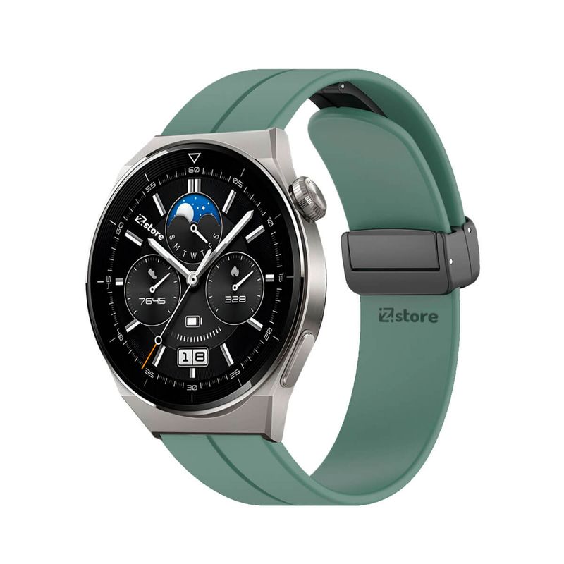GENERICO - Correa Para Huawei Watch GT3 Pro Broche Magnético 46mm Verde Pino
