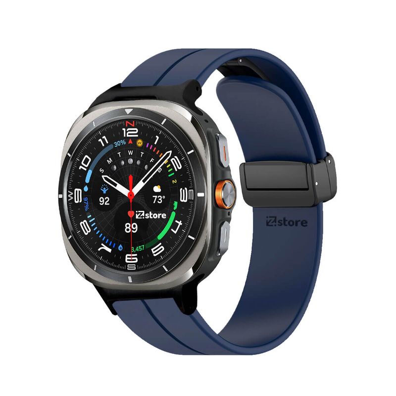 GENERICO - Correa Para Samsung Galaxy Watch Ultra Broche Magnetico Azul Oscuro
