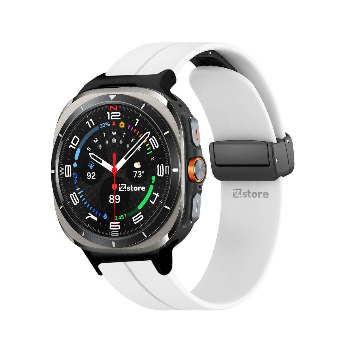 GENERICO - Correa Para Samsung Galaxy Watch Ultra Broche Magnetico Blanco