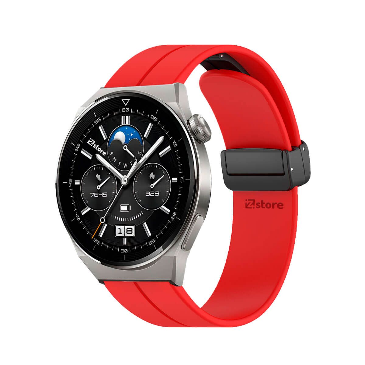 GENERICO - Correa Para Huawei Watch GT3 Pro Broche Magnético 43mm Rojo