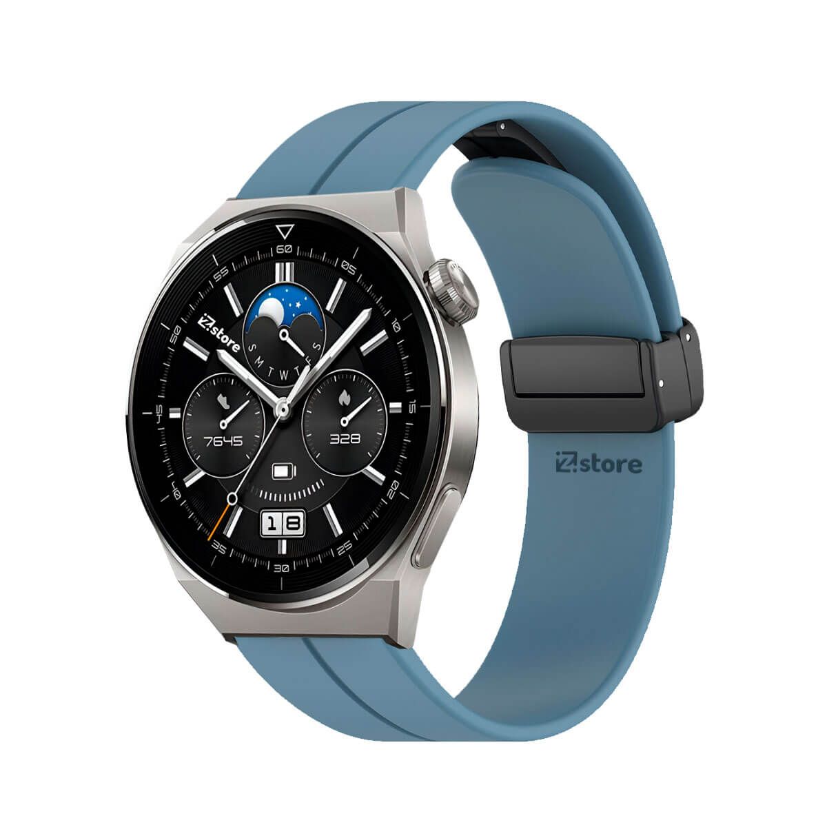 GENERICO - Correa Para Huawei Watch GT3 Pro Broche Magnético 43mm Azul Acero