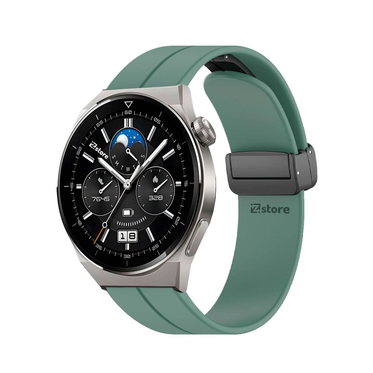 GENERICO - Correa Para Huawei Watch GT3 Pro Broche Magnético 43mm Verde Pino